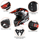 DIY Womens Motocross Helmet Full Face DOT Black Red