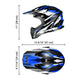 DIY Dirt Bike Helmet Mens Full Face MX Helmet DOT Black Blue