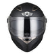 AHR Full Face Dual Visors DOT Motor Helmet Matte Black