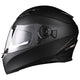 AHR Full Face Dual Visors DOT Motor Helmet Matte Black