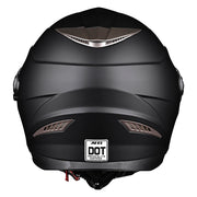 AHR Full Face Dual Visors DOT Motor Helmet Matte Black