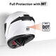 AHR RUN-F3 Full Face DOT Motor Helmet White