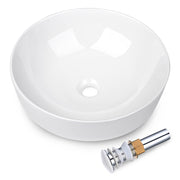 Aquaterior Bowl Sink with Drain & Strainer Round 16"