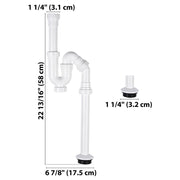 DIY 1 1/4" S-Trap Slip-Joint Plumbing Traps ABS Plastic