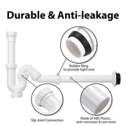 DIY 1 1/4" S-Trap Slip-Joint Plumbing Traps ABS Plastic