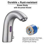 DIY Auto Sensor Touchless Bathroom Faucet Hot & Cold 7"