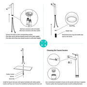 DIY Tall Bathroom Faucet for Vessel Sink Single-Hole 13"H