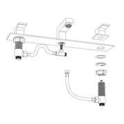 DIY Widespread Bathroom Faucet 3-Hole 2-Handle 4"H