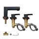 DIY Widespread Bathroom Faucet 3-Hole 2-Handle 4"H