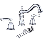 DIY Bathroom Widespread Faucet with Drain 2-Handle 6"H