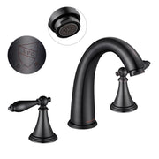 DIY Bathroom Widespread Faucet 2-Handle Hot & Cold 6.7"H