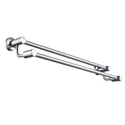 DIY Wall-Mounted Double Towel Bars Stainless Steel Chrome Finish