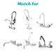 DIY Commercial Faucet Fittings G1/2"(BSP) Male Brass Elbow Kit