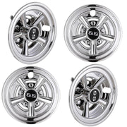 DIY 4pcs 8" Chrome SS Wheel Covers Golf Cart Hub Caps EZGO Club Car Yamaha