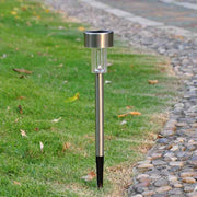 DIY 6x Solar LED White Outdoor  Path Light Stainless Silver
