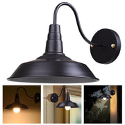 DIY Industrial Barn Style Light Wall Lamp Black 10 in