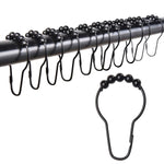DIY Black Stainless Steel Hooks for Curtain, String Lights 12ct/pk