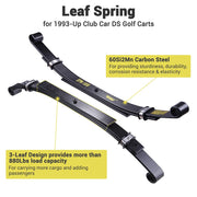 3 Leaf Trailer Rear Double Eye Spring Kit - 2 Springs