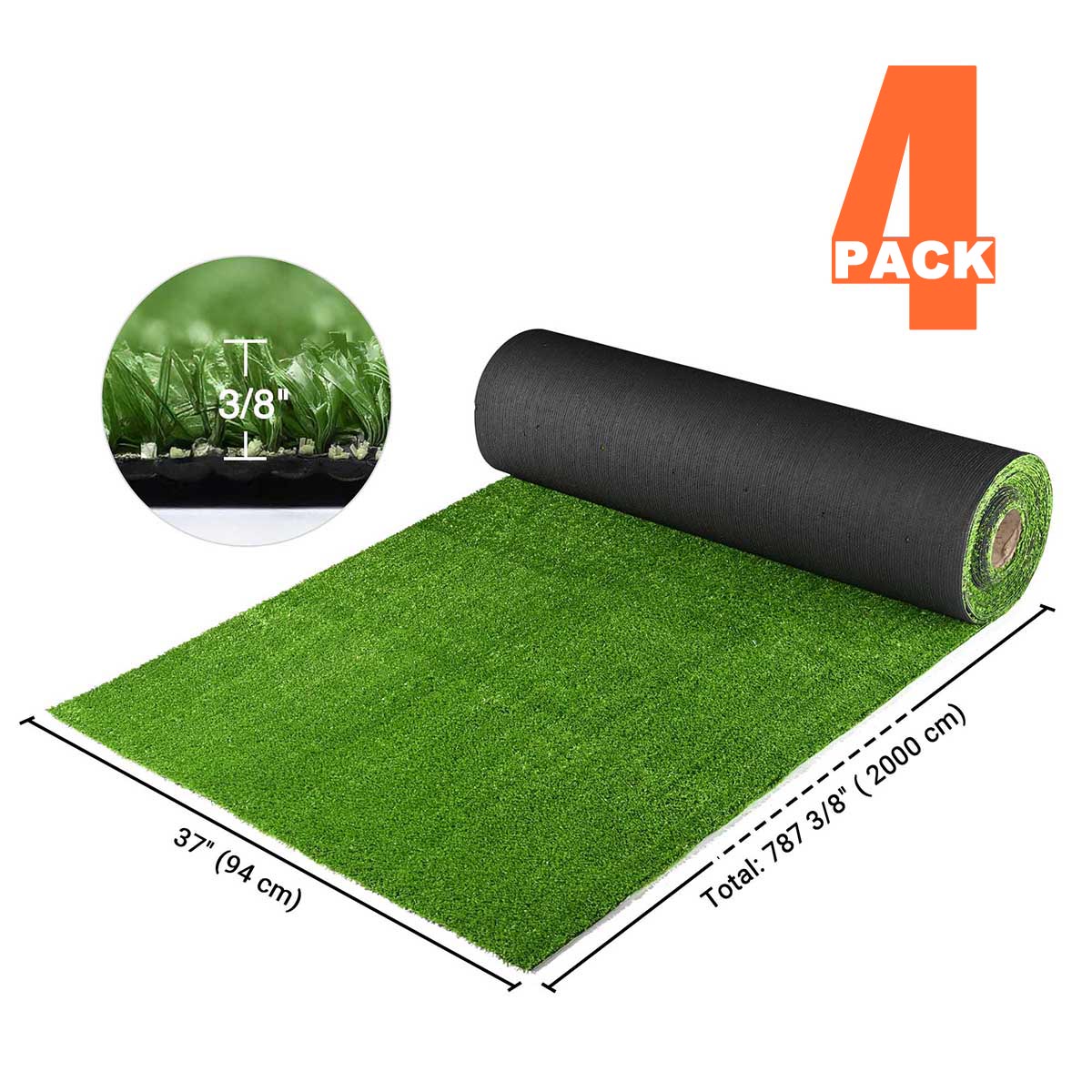 DIY Artificial Grass Turf Fake Grass for Dogs, 3/8