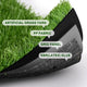 DIY Artificial Grass for Side Yard Landscaping, 0.8" Pile (4', 3', 1'W Options)
