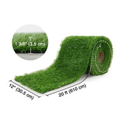 DIY Artificial Grass for Side Yard Landscaping, 1.38" Pile (3', 1'W Options)