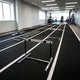 DIY HybridLane Black Indoor Gym Turf with White Border Lines, 61oz