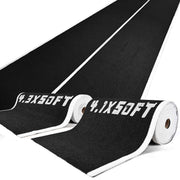 DIY HybridLane Black Indoor Gym Turf with White Border Lines, 61oz