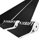 DIY HybridLane Black Indoor Gym Turf with White Border Lines, 61oz