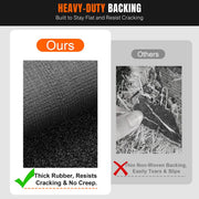 DIY HybridLane Black Indoor Gym Turf with White Border Lines, 61oz