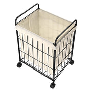 DIY Rolling Laundry Hamper Metal Frame & Canvas Basket 16x12x24