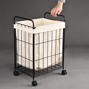 DIY Rolling Laundry Hamper Metal Frame & Canvas Basket 16x12x24