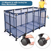 DIY Pool Storage Cart Toy Float Raft Mesh Bin 65x30x33