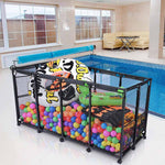 DIY Pool Storage Cart Toy Float Raft Mesh Bin 65x30x33