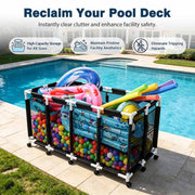 DIY Durable Pool Float Storage Mesh Toy Organizer - Solid PVC Frame
