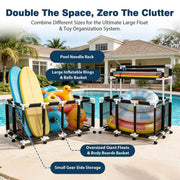 DIY Durable Pool Float Storage Mesh Toy Organizer - Solid PVC Frame