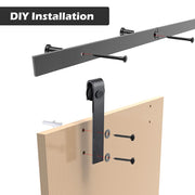 DIY 4' Double Sliding Barn Door Hardware Set Cabinet Roller Track