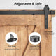 6.6' Single Sliding Barn Door Hardware Set Cabinet Roller Track