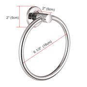 DIY Wall-Mounted Stainless Steel Towel Ring Chrome Finish