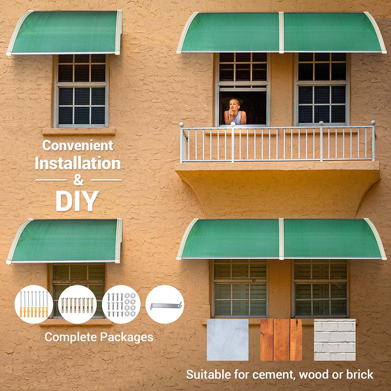 6.5ft Awning Patio Cover Rain Protection Window
