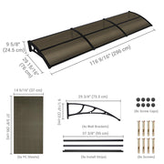 DIY 10ft Awning Patio Cover Rain Protection Window