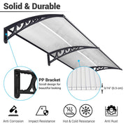 DIY 6.5ft Awning Patio Cover Rain Protection Window