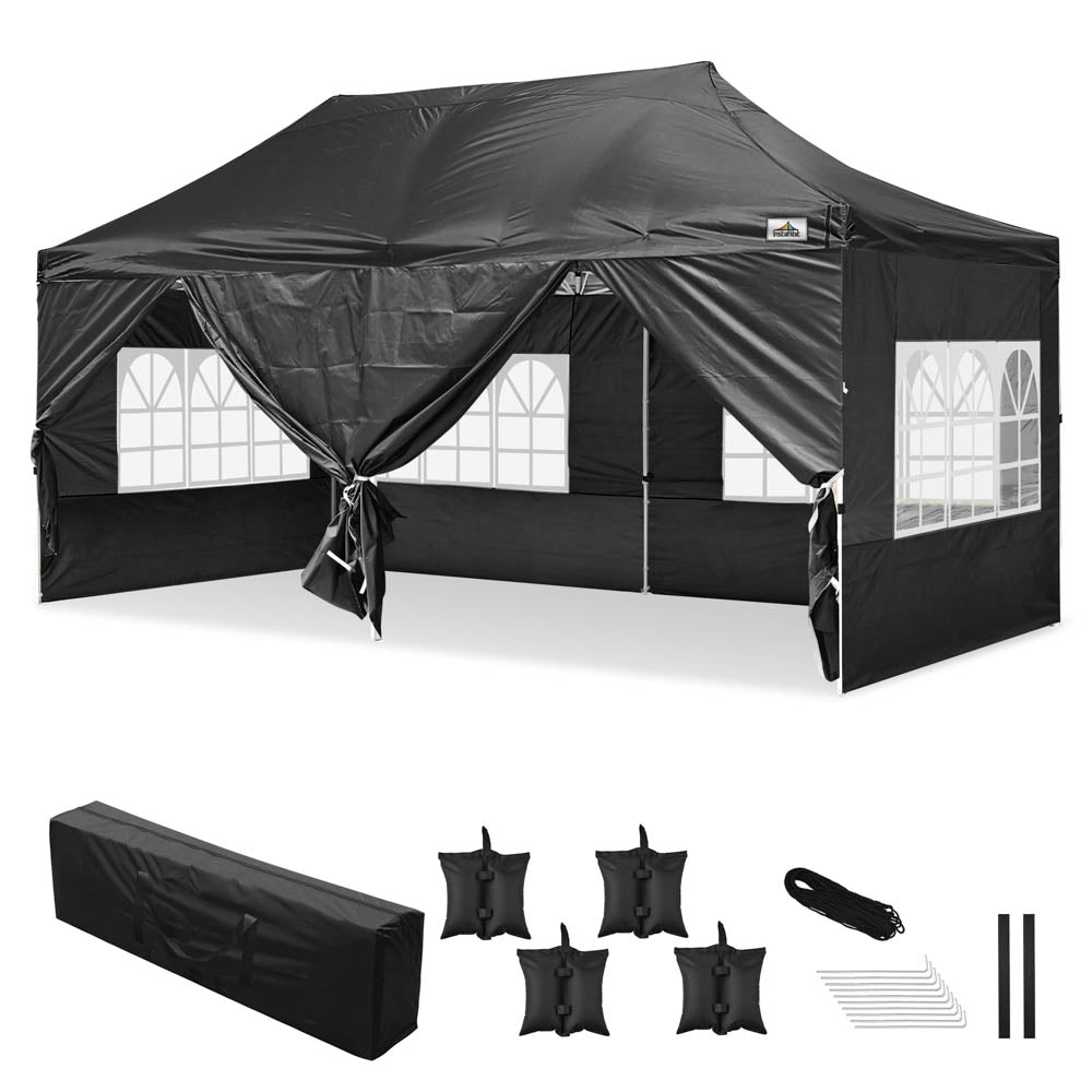 how to make a pop up tent DIY 10x20ft Easy Pop Up Canopy 4-Sidewall Party Tent Shelter