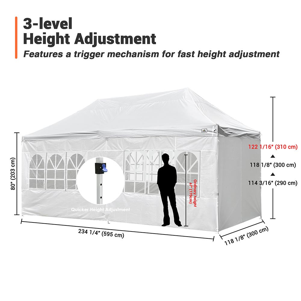 how to make a pop up tent DIY 10x20ft Easy Pop Up Canopy 4-Sidewall Party Tent Shelter
