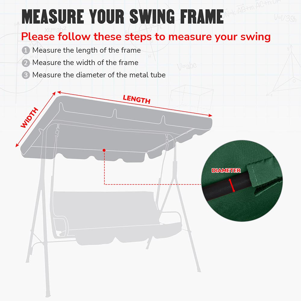 Replacement frame for online swing canopy