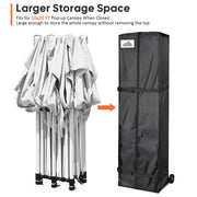 InstaHibit 10x20 Pop Up Canopy Storage Bag w/ Wheels 17x11x66"