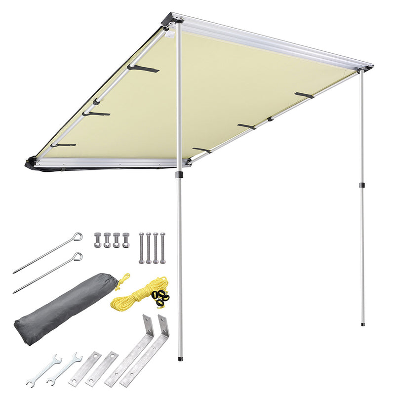 Retracted Car Rooftop Side Awning Shade 4' 7"x6' 7"