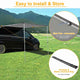 Retracted Car Rooftop Side Awning Shade 6' 7"x8' 2"