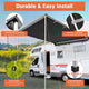 DIY Retracted Car Rooftop Side Awning Shade 6' 7"x8' 2"