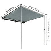 DIY Retracted Car Rooftop Side Awning Shade 8' 2"x7' 7"