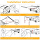 DIY Car Awning with LED Light Car Side Tent 8' 1" x 6' 7"